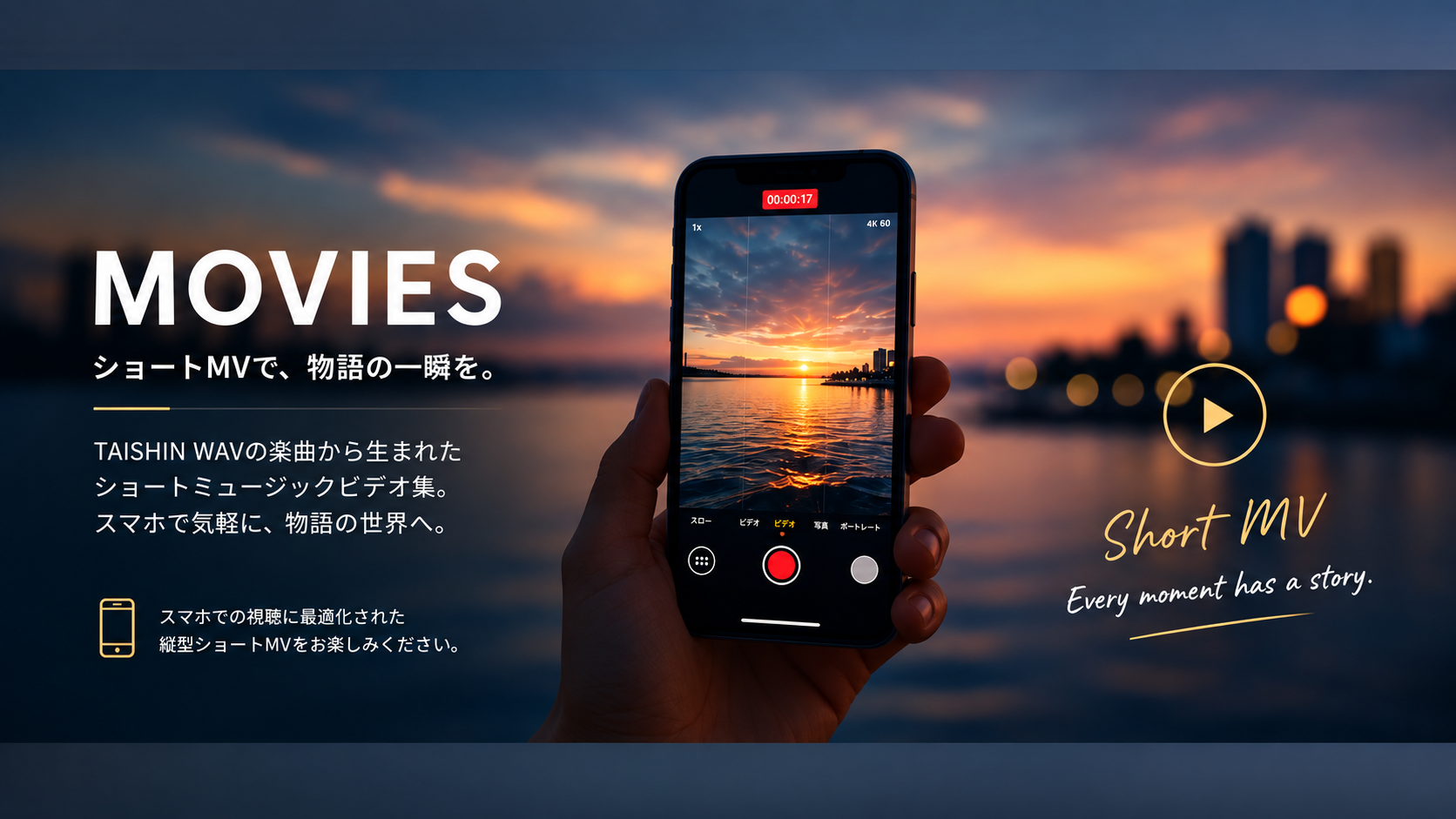 TAISHIN WAV MOVIES — ショートMVで、物語の一瞬を。